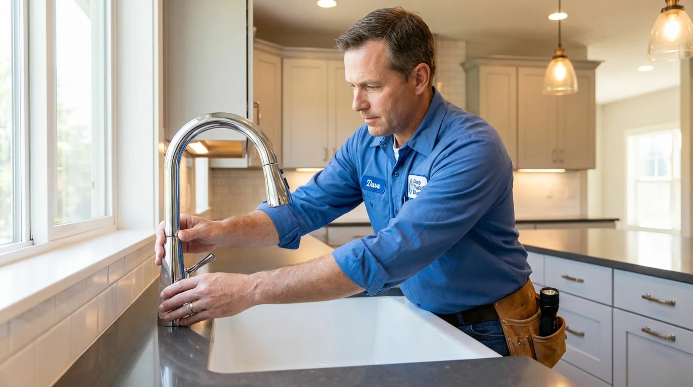Kitchen faucet installation by Johns Plumbing LLC in Dawsonville